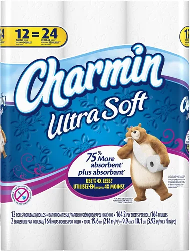 Vista 24 de Charmin Papel de baño ultra suave 16 rollos dobles = 32