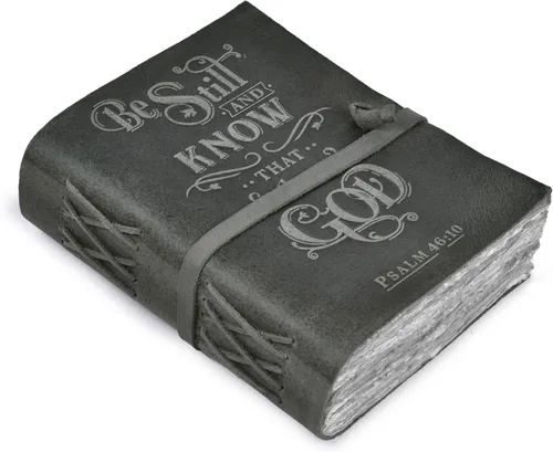 Vista 20 de LEATHER VILLAGE Diario de cuero vintage con Salmo 46:10, versículo de la Biblia en relieve, diario de oración cristiana para mujeres y hombres, 200