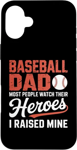 Vista 23 de Baseball Dad Most People Watch Their Heroes I Raised Mine Case for iPhone 16