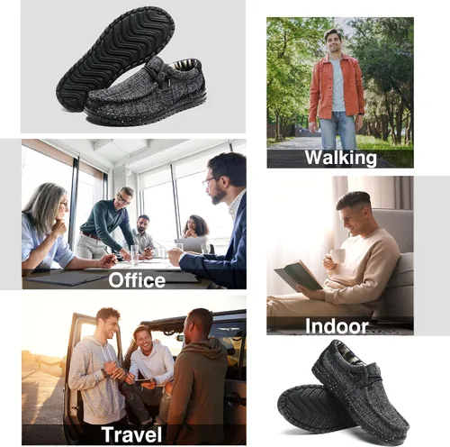Vista 7 de Mocasines lavables a máquina para hombre, con cordones, informales, cómodos y transpirables, zapatos náuticos para el trabajo, suela suave, zapatos