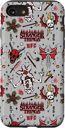 Vista 18 de Stranger Things Demogorgon Hellfire Club - Funda con patrón para iPhone 17