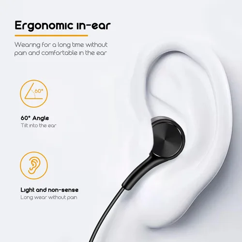 Vista 4 de Auriculares con Cable Intraurales Audífonos Auriculares para iPhone 13 12/12 Mini 11 Pro/11 Pro Max, Estéreo con Aislamiento de Ruido Compatible