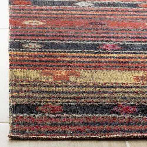 Vista 3 de SAFAVIEH Montage Collection - Alfombra de pasillo de 2 pies 3 pulgadas x 8 pies, diseño bohemio, no desprende pelusa y de fácil cuidado
