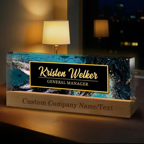 Vista 36 de Regalos personalizados para el día del jefe para hombres y mujeres, placa de nombre personalizada para escritorio, regalos personalizados