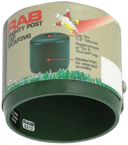 Vista 2 de RAB Lighting MCAP3VG Mighty - Tapa para poste para tubo de 3 pulgadas, 2-7/8 pulgadas de diámetro exterior, verde verde, multicolor
