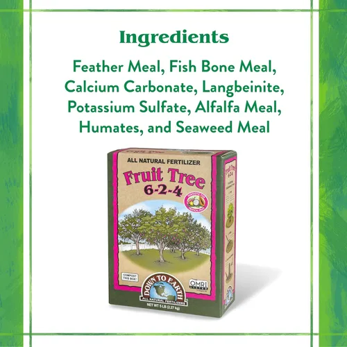 Vista 4 de Down To Earth All Natural Fertilizers Fertilizante orgánico para árboles frutales - Alimento vegetal para manzanas, peras, ciruelas y árboles