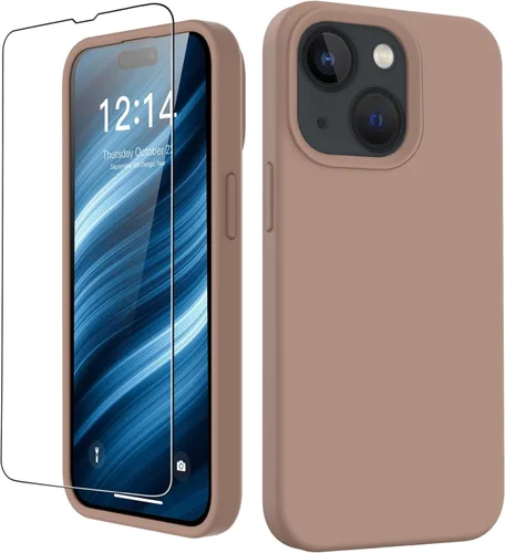 Vista 14 de FUNMIKO Funda compatible con iPhone 15 con protector de pantalla, silicona líquida suave y sedosa mejorada, diseñada a la moda para hombres, mujeres