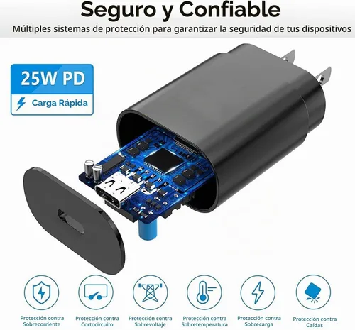 Vista 6 de Cargador USB-C de carga súper rápida de 25 W para Samsung Galaxy A17/A16/A15 5G SM-A166 SM-A165 SM-A156 SM-A155 Android Phone Tipo C Cable de carga