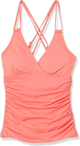 Vista 4 de La Blanca Traje de baño tankini con espalda cruzada y aros de Island Goddess para mujer