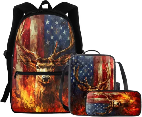 Vista 109 de FOR U DESIGNS Fuego baloncesto impreso niños escuela mochilas viaje mochila libro bolsa