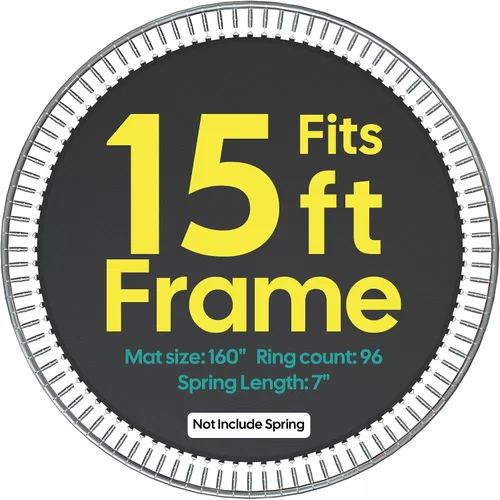 Vista 3 de AW Trampoline Mat & Pad Replacement Kit with 96V-Ring Fits 15 ft Trampoline Frame