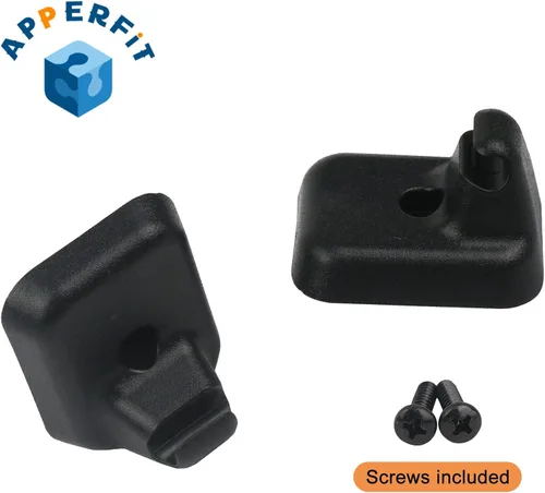 Vista 4 de Soporte de retención de clip para visera solar (negro) con tornillos para panel de parasol para lado del conductor y pasajero, AL3Z-1504132-AC
