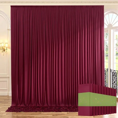 Vista 73 de Cortinas de fondo negras negras sin arrugas para fiestas, cortinas de tela gruesa para telón de fondo de fotos para cumpleaños, bodas, baby shower