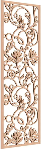 Vista 147 de Caspian Paneles de pared de madera con calado decorativo perforado, 9 3/8 pulgadas de ancho x 24 3/8 pulgadas de alto x 1/4 de alto, cereza