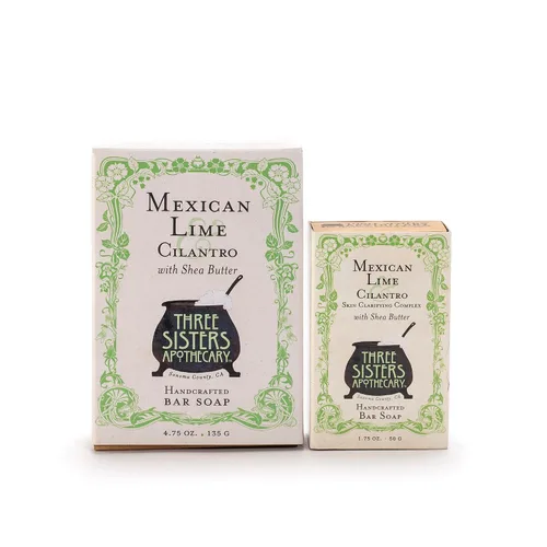 Vista 3 de Three Sisters Apothecary 4.75 oz. Jabón de barra artesanal hecho a mano (lima mexicana)
