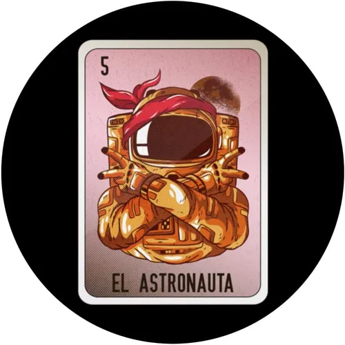 Vista 3 de El Astronauta Mexican Slang Chicano Bingo Cards PopSockets Swappable PopGrip