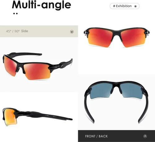 Vista 5 de kimorn Gafas de sol para hombre y mujer polarizadas gafas de sol deportivas K1463
