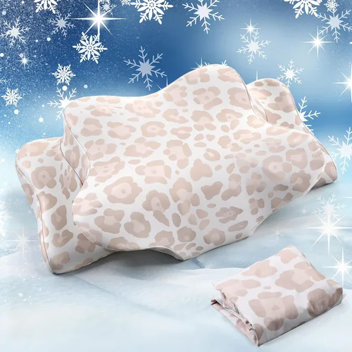 Vista 8 de Hahafelt Funda de almohada refrescante para el cuello cervical (solo funda de almohada) Funda de almohada ergonómica con cremallera, funda