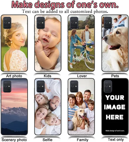 Vista 6 de Styletify Funda de fotos personalizada para Galaxy A9 2018, funda de silicona a prueba de golpes, funda de teléfono personalizada de caramelo suave