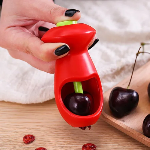 Vista 6 de HEMOTON Cherry Pitter Fruit Core Remover Tool Gadget de cocina para eliminación rápida de cereza y fruta Núcleo Diseño para uso doméstico