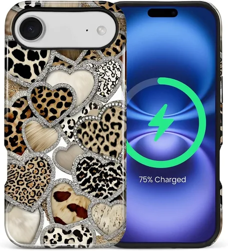 Vista 115 de Funda Compatible con iPhone 13/14 [Compatible con MagSafe] Protección de Doble Capa de Cáscara Dura Híbrida, Funda Magnética Protectora a Prueba
