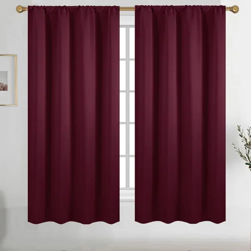 Vista 81 de Diraysid Cortinas opacas beige para dormitorio y sala de estar, cortinas con aislamiento térmico para oscurecer la habitación, 42 x 63 pulgadas, 2