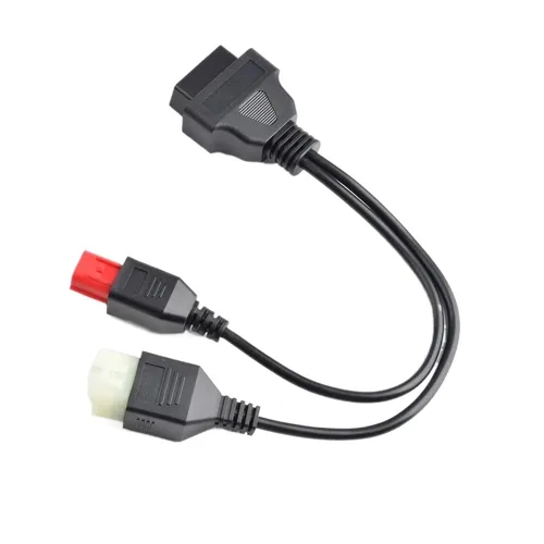 Vista 5 de OBD 16pin uno a dos cable adaptador OBDll 4pin a 6pin apto para motocicleta nacional cuatro cable de diagnóstico