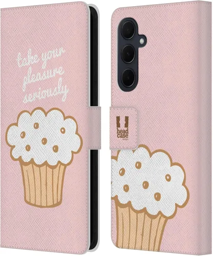 Vista 244 de Head Case Designs Assortment Cupcakes Happiness Leather Wallet Case Compatible with Samsung Galaxy A07 4G Surtido