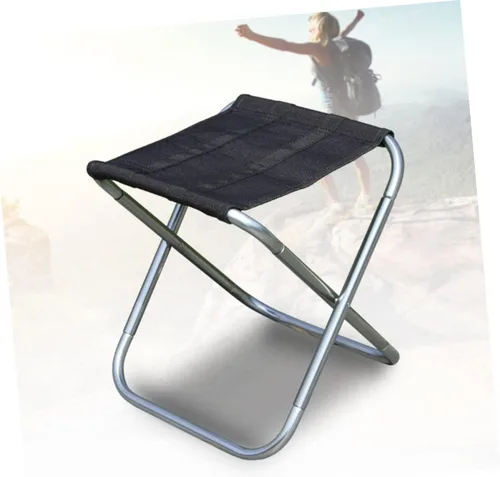 Vista 2 de Portable Folding Stool for Camping Fishing and BBQ Lightweight Outdoor Seat with Canvas Surface for Easy Setup and Carrying