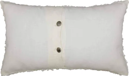 Vista 4 de Piper Classics Kathryn - Funda de almohada, 12 x 20 pulgadas, tela texturizada de aspecto de lino blanco suave con microvolantes acolchados a mano