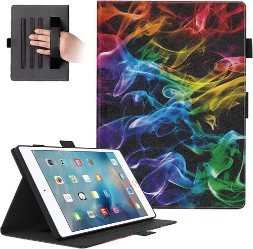 Vista 16 de Dteck Funda para iPad mini 5/4/3/2/1 - [Diseño de flores en relieve] Funda tipo folio clásica