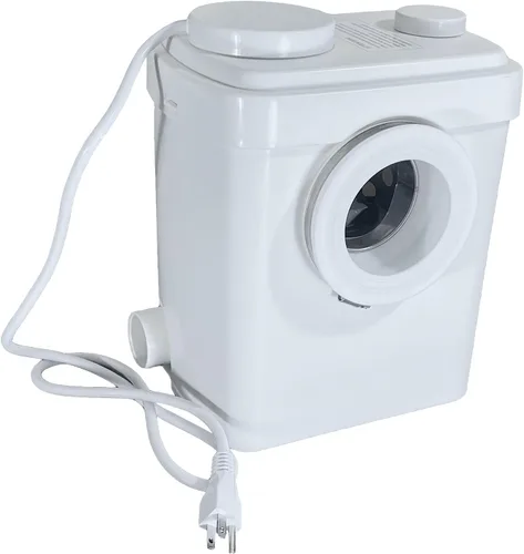 Vista 2 de WinZo WL450D - Bomba maceradora compacta ascendente de 450 W, amoladora de alcantarillado de inodoro con 3 entradas de agua para eliminación