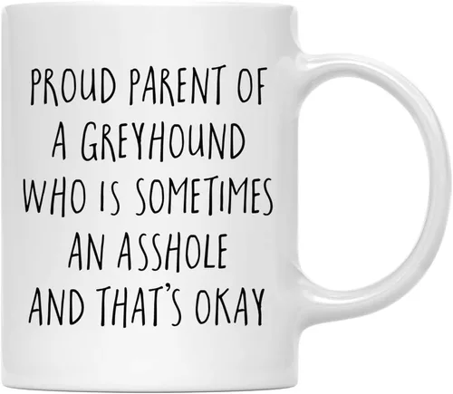Vista 10 de Andaz Press Funny Dog - Taza de café de 11 onzas, regalo de broma, orgulloso padre de un afenpinscher que es a veces un gilipollas y eso está bien