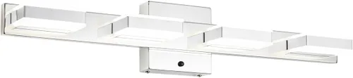 Vista 11 de Mirrea 20" 3 luces LED 3CCT níquel cepillado tocador tocador luminaria