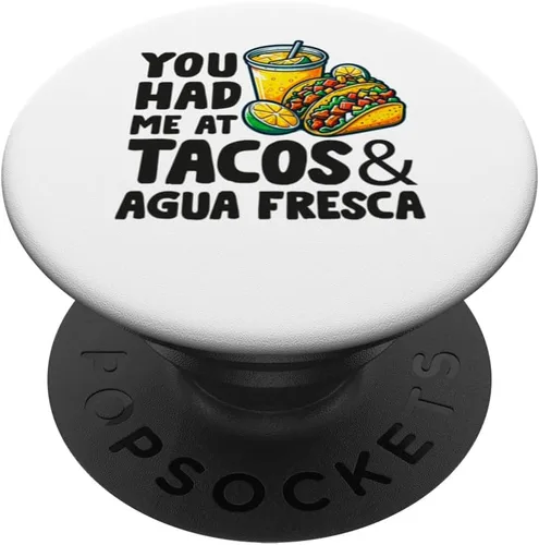 Vista 6 de Tacos & Agua Fresca Fun Mexican Food Lover Comida Mexicana PopSockets MagSafe PopGrip for iPhone