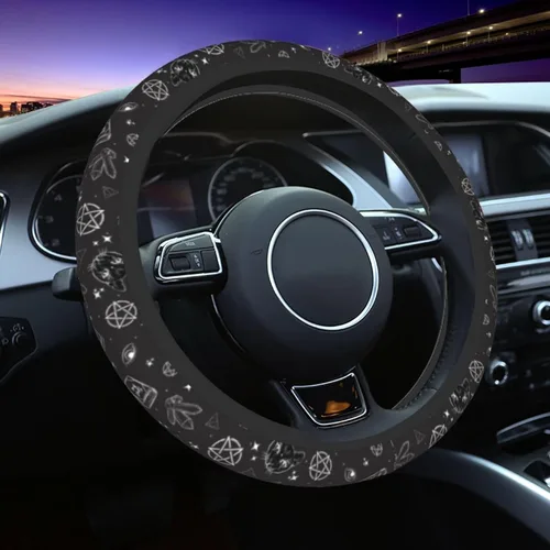 Vista 15 de Cintas multicolor para concientización sobre el cáncer, cubierta para volante de automóvil, accesorios lindos para mujeres y niñas, universal de 15
