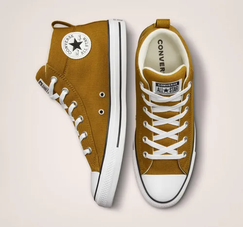 Vista 4 de Converse Chuck Taylor All Star Street Mid Lona unisex color trigo oscuroblanconegro