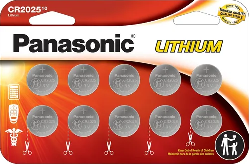 Vista 9 de Panasonic CR2025 - Pilas de litio tipo moneda de 3.0 voltios de larga duración en embalaje a prueba de niños, basado en estándares, paquete de 1