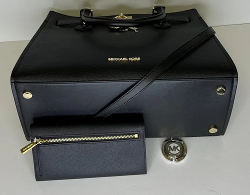 Vista 5 de MICHAEL Michael Kors Hamilton MD - Bolsa con cartera triple y gancho para bolso Negro