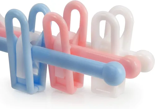 Vista 4 de Hangerworld 10 perchas blancas de 11.8 in para niños, ropa de abrigo de plástico, ropa para bebés y niños pequeños.