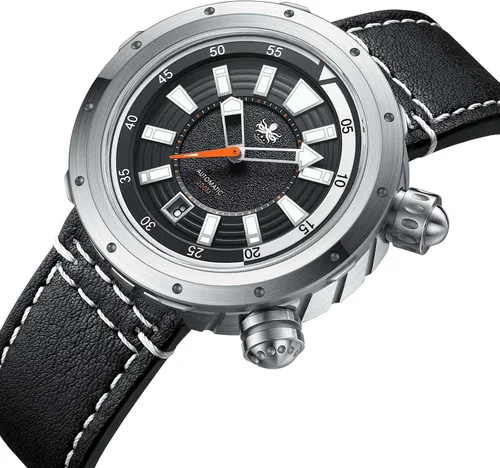 Vista 2 de PHOIBOS Vortex - Reloj de buceo automático antimagnético para hombre, 656.2 ft, resistente al agua, con orejetas ocultas y coronas dobles con bisel
