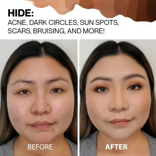 Vista 8 de HIDE Corrector líquido, corrector de cobertura media a completa para imperfecciones, ojeras y cicatrices debajo de los ojos, corrector sin aceite