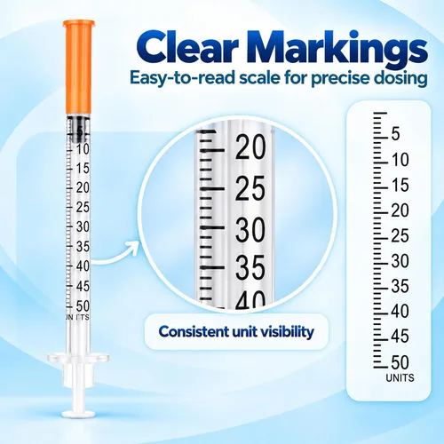 Vista 3 de 1/2ml/cc 29G Syringe 1/2" (12.7mm) needle, Disposable Individual Package