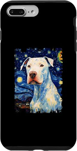 Vista 9 de iPhone 14 Dogo Argentino Dog Starry Night Painting Dog Mom Dad Case