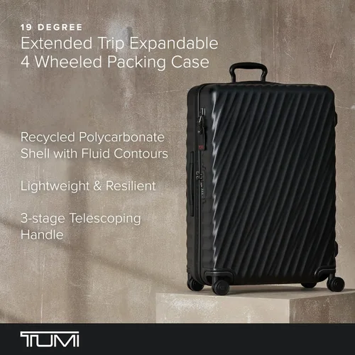 Vista 2 de TUMI Caja de embalaje expandible de 4 ruedas de viaje extendido de 19 grados - Textura negra, Negro (Black Texture)