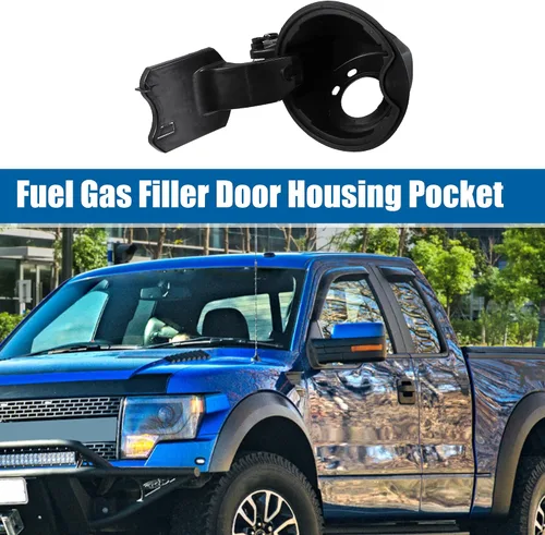 Vista 2 de X AUTOHAUX Tapa de gasolina para llenado de combustible, tapa de puerta, bolsillo de bisagra que reemplaza 9L3Z-9927936-B 9L3Z9927936B para Ford