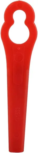 Vista 8 de ViaGasaFamido Reemplazo de cuchillas de cortacésped de plástico, cuchillas de corte duraderas de 3.3 x 0.8 in, paquete de 100 unidades ABS rojo
