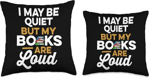 Vista 3 de Librarian Bookworm Book Nerd Reading Library Throw Pillow