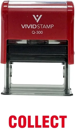 Vista 18 de Collect Self Inking Rubber Stamp (Black Ink) - Medium 2 Pack Negro