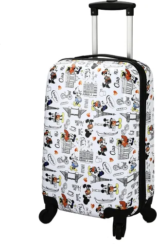 Vista 4 de Bioworld Disney Mickey Mouse - Juego surtido de equipaje de 3 piezas, color blanco, Blanco